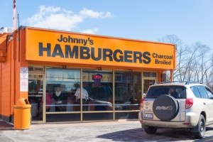 The small family owned neighborhood private business selling hamburguer